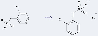 Benzenemethanesulfonylchloride, 2-chloro- can be used to produce C7H7ClNO2S(1-)*Na(1+).